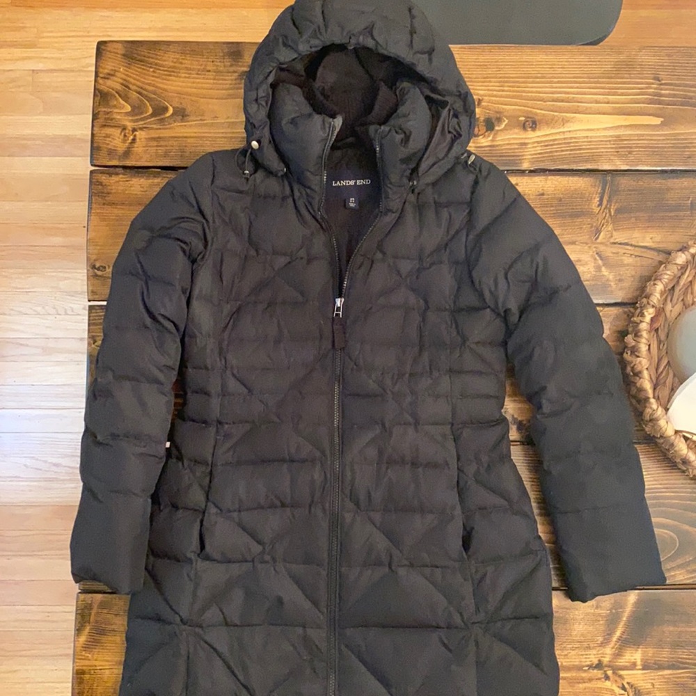Lands’ End Down Winter Coat with hood
